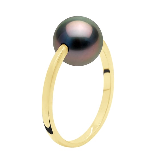 Armreifring – Gelbgold – echte Tahiti-Zuchtperle, rund, 8–9 mm - Image 1