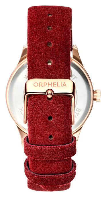 Orphelia Fashion Wildleder Damen rote Uhr OF711701 - Image 3