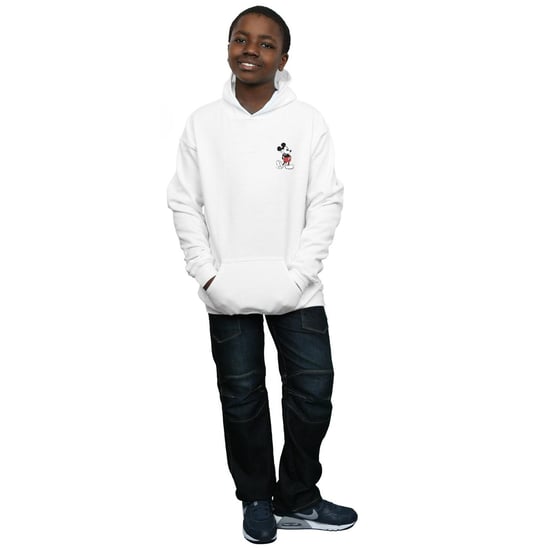 Disney Jungen Mickey Mouse Kickin Retro Chest Hoodie (Weiß) - Image 5