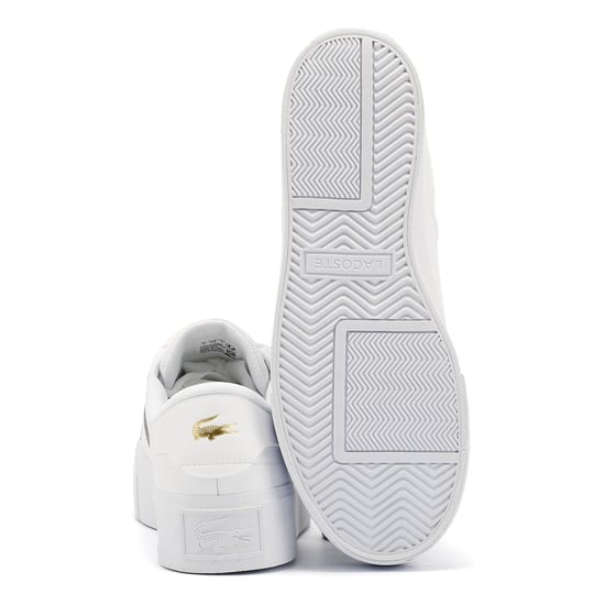 Lacoste Ziane Platform Leder Damen Weiße Turnschuhe - Image 4