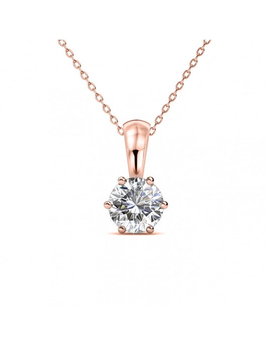 Geburtsstein-Anhänger - Rose Gold und Kristall - Image 1