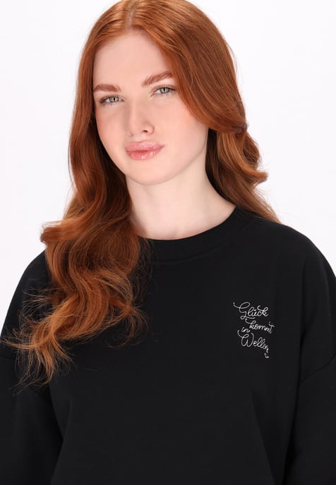 Dreimaster Sweatshirt Damen Schwarz - Image 5