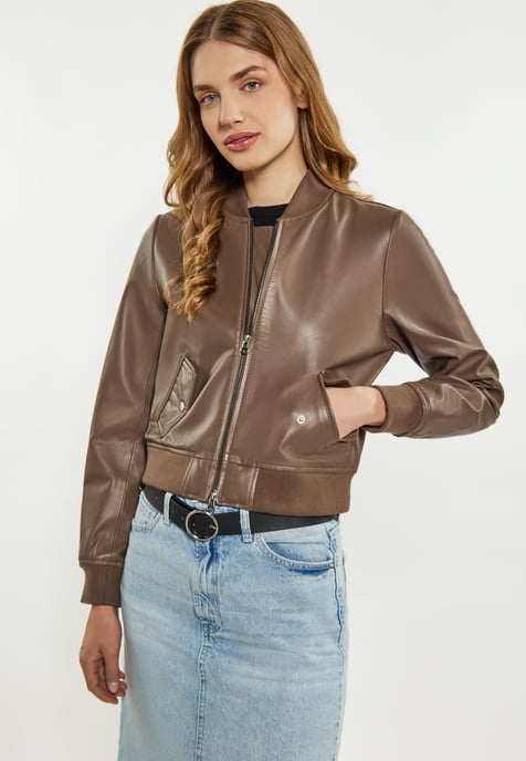 Dreimaster Jacke Damen Taupe - Image 3