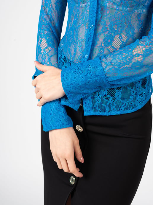 Pinko Hemd Cortese Damen blau - Image 5