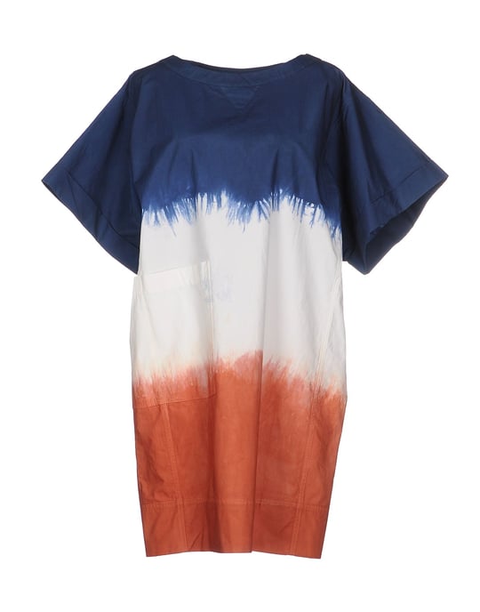 Douuod Slate Blue Stripe Cotton T-Shirt Dress