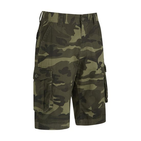 Mountain Warehouse Herren-Cargo-Shorts mit Camouflage-Muster (Khakigrün/Schwarz) - Image 4