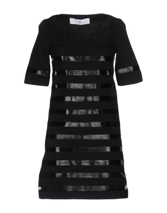 Elisabetta Franchi Jeans Black Cotton Dress