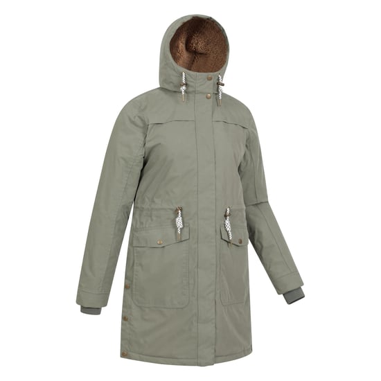 Mountain Warehouse Womens/Ladies Acorn Waterproof Borg Lined Padded Parka (Khaki Grün) - Image 4