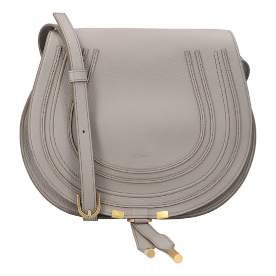Chloé Marcie Medium Satteltasche Grau - Image 1