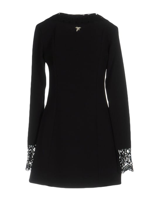 Scee By Twinset Black Lace Long Sleeve Dress