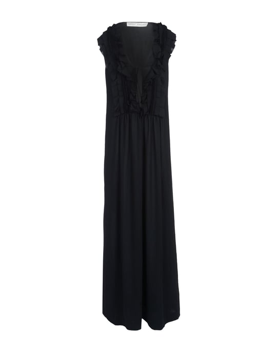 Veronique Branquinho Black Crepe Full Length Dress