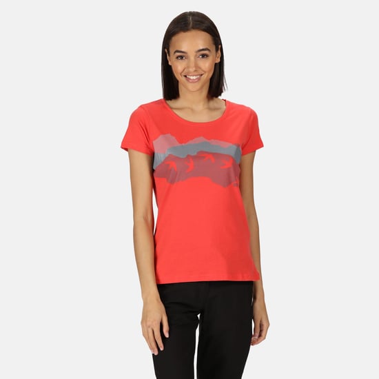Regatta - T-shirt imprimé BREEZED - Femme (Rouge orangé) - Image 3