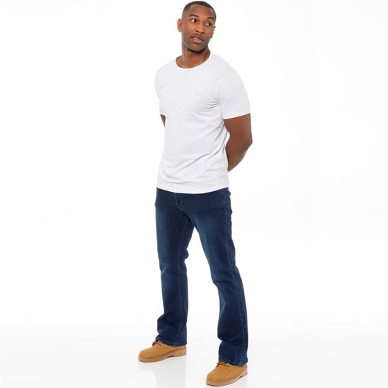 Enzo Herren Bootcut Stretch Denim Jeans - Image 5