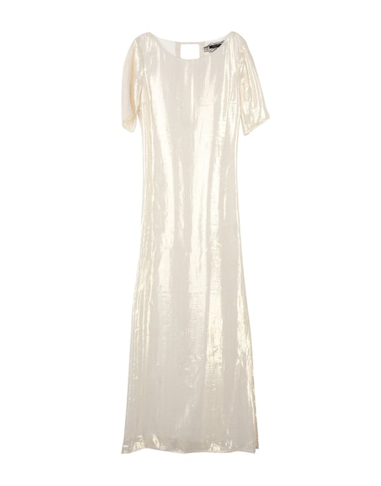 Patrizia Pepe Sera Beige Silk Full Length Dress