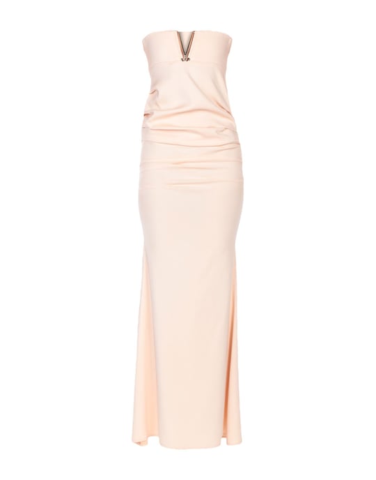 Elisabetta Franchi Pink Crepe Full Length Dress