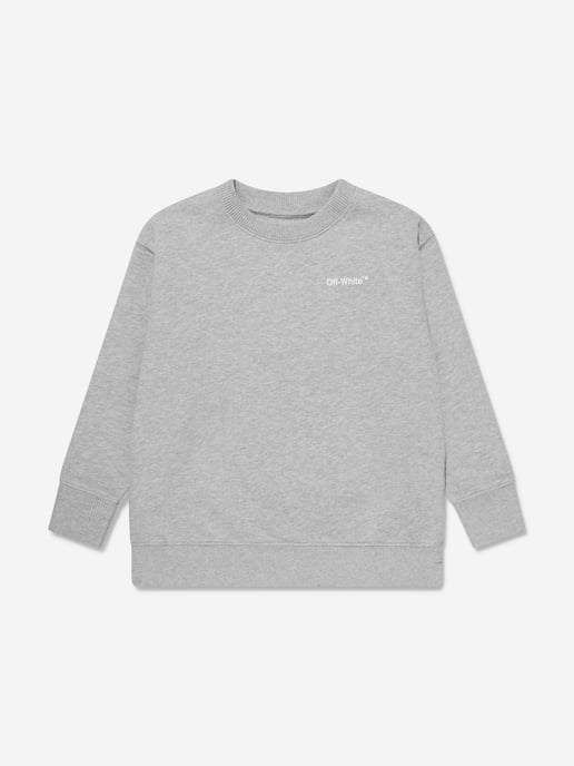 Off-White Boys Monster Arrow Crew Sweatshirt in Grey