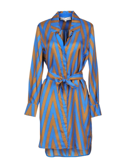 Diane Von Furstenberg Blue Stripe Silk Dress