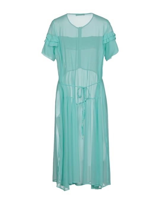 Twinset Turquoise Crepe Shirt Dress