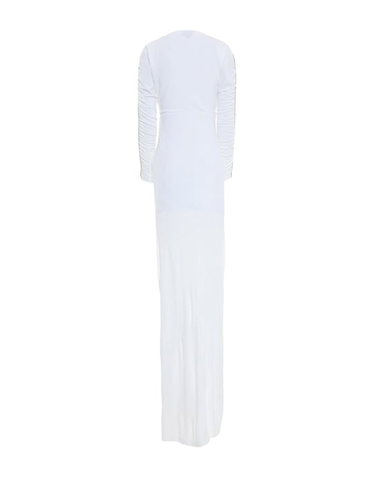 Just Cavalli White Long Sleeve Full Length Dress