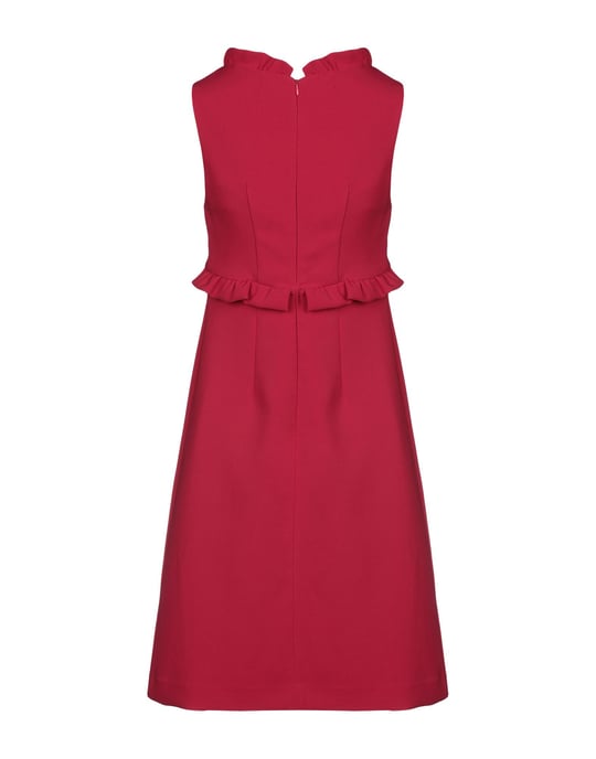 P.A.R.O.S.H. Garnet Crepe Ruffled Dress