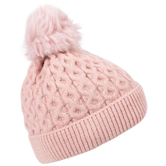 Trespass Womens/Ladies Freja Pom Pom Beanie (Misty Rose)