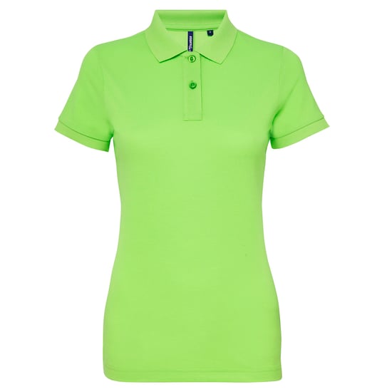 Asquith & Fox Damen/Damen Kurzarm-Poloshirt aus Performance-Mischung (Neongrün) - Image 1