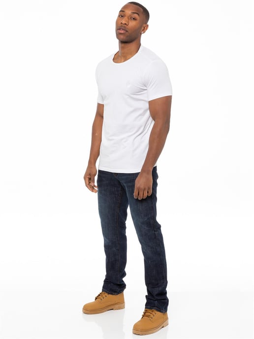 Enzo | Herren Denim Straight Fit Jeans - Dunkelblau - Image 6