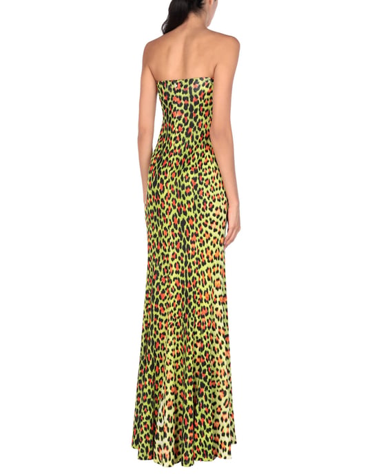 Just Cavalli Green Print Full Length Dress