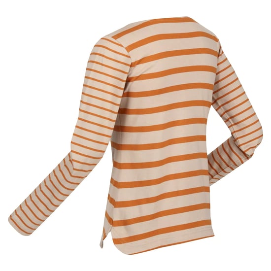 Regatta Womens/Ladies Farida Striped Long-Sleeved T-Shirt (Moccasin Brown/Copper)