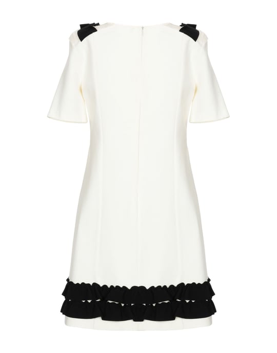 Twinset Ivory Ruffle Detail Trapeze Style Dress