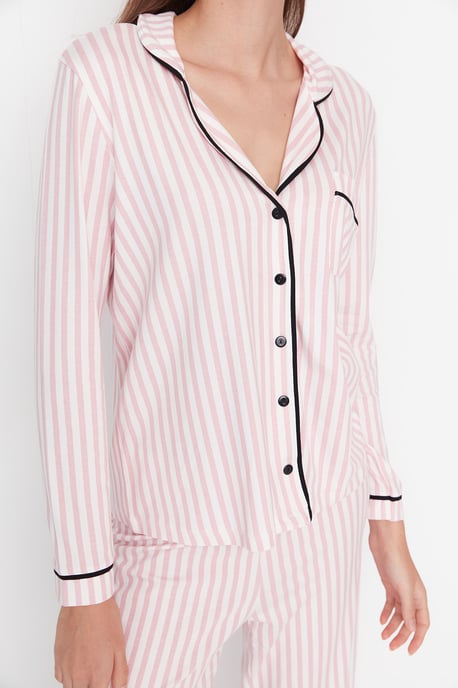 Trendyol Femmes  Col de chemise Pyjama Ensemble 2 pieces - Image 3