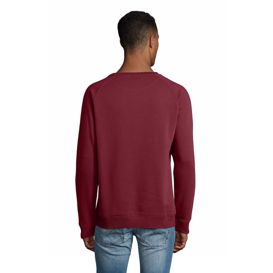 SOLS Unisex Erwachsene Space Organic Raglan Sweatshirt (Burgund) - Image 6