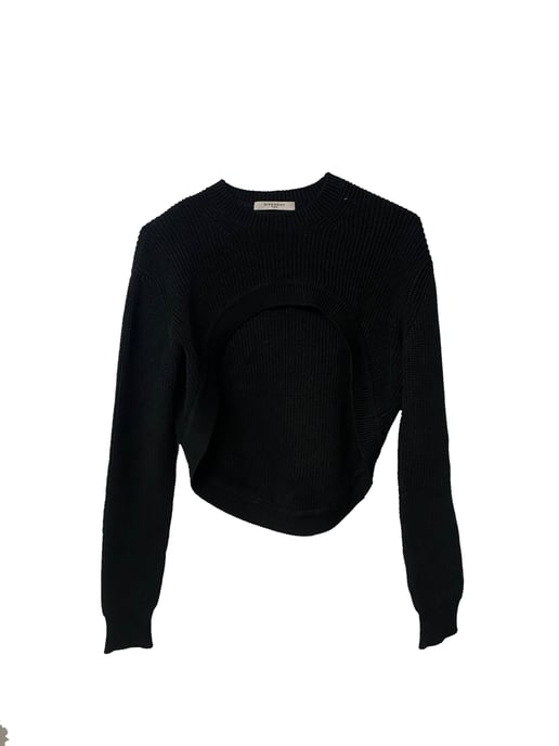 Givenchy Kurzer Pullover aus schwarzer Baumwolle - Image 4