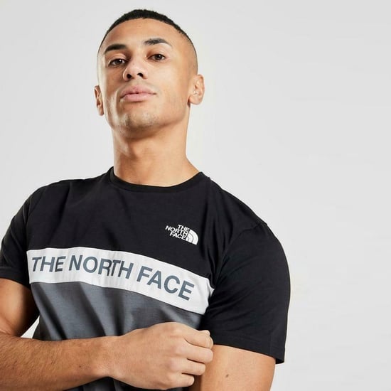 The North Face Mens gewebt Farbe Block T Shirt schwarz - Image 4