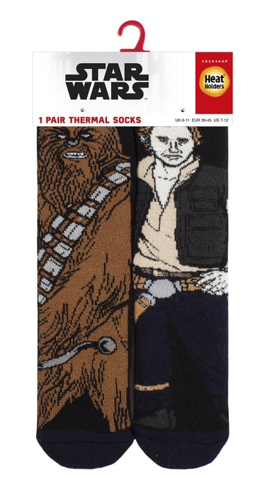 Herren Star Wars Socken | Heat Holders Lite | Novelty Thermosocken für den Winter - Chewie & Hans - Image 2