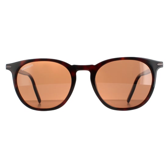 Serengeti Round Unisex Shiny Dark Havana Mineral Polarized Drivers  Arlie