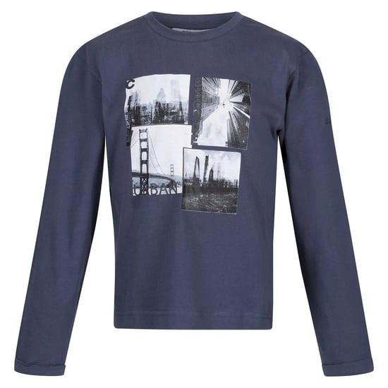 Regatta Childrens/Kids Wenbie III Landscape Langarm T-Shirt (Dark Denim) - Image 1