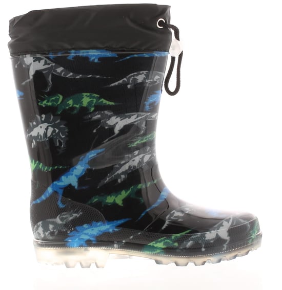 Dinosaur Hunters Childrens Wellies Infants Bounce Adjustable black
