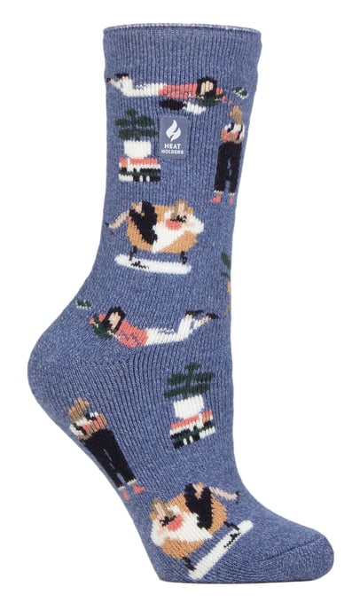 Womens Fun Hobby Socken | Heat Holders Lite | Novelty Winter Fleece gefüttert Thermosocken - Bücherwurm - Image 1