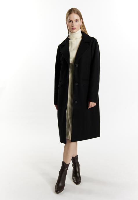 Dreimaster Übergangsjacke in Wolloptik Damen schwarz - Image 2