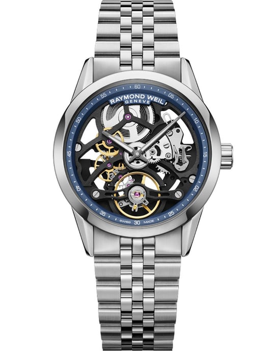 Raymond Weil Freelancer Calibre RW1212 Skeleton Herren Silber Uhr 2783-ST-50000 - Image 1
