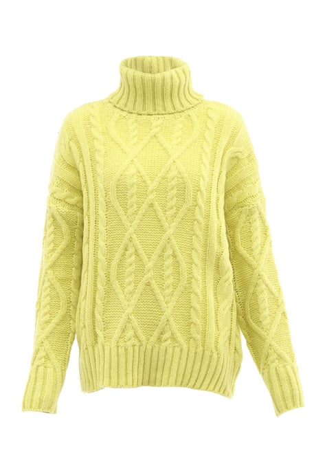 Mymo Rollkragenpullover Damen Limette - Image 1