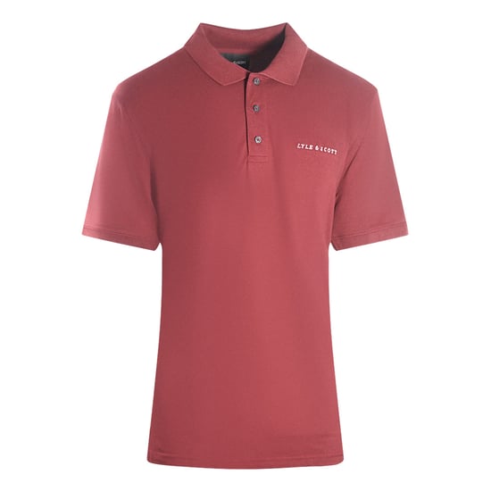Lyle & Scott schlichtes, gesticktes Logo-Fletcher-Poloshirt in Burgunderrot - Image 1