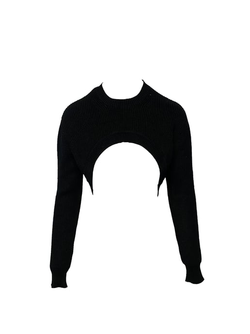 Givenchy Kurzer Pullover aus schwarzer Baumwolle - Image 1
