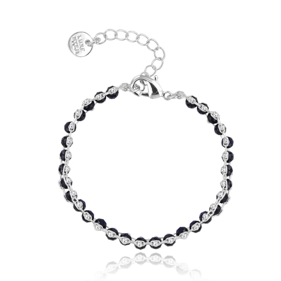Luxenter lailai bracelet in 925 sterling silver and black crystal with rhodium-plated finish