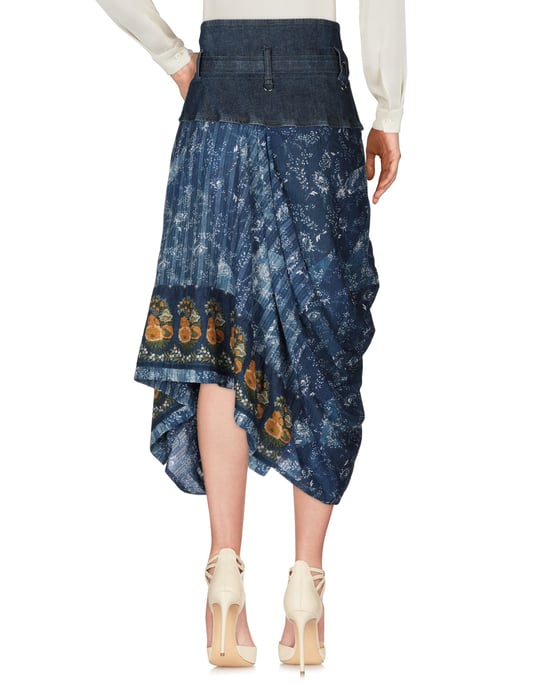 Skirt High By Claire Campbell Blue Women's Cotton