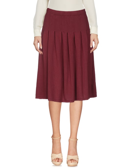 Pierre Balmain Maroon Knit Skirt