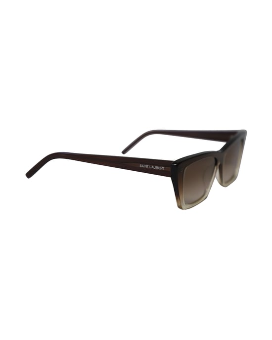 Saint Laurent Katzenaugen-Sonnenbrille aus braunem Acetat - Image 2