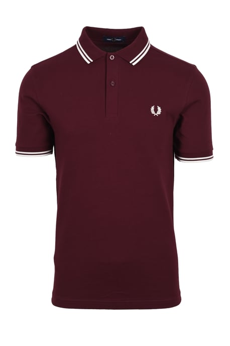 Fred Perry Twin Tipped Poloshirt in Burgunderrot - Image 1