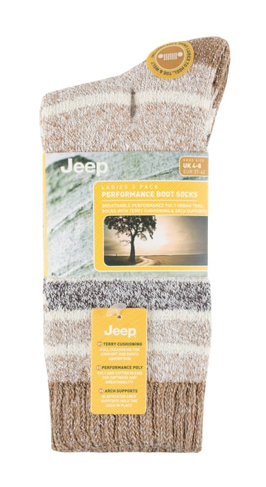 JEEP 3 Paar dicke Damen-Wanderstiefelsocken aus Performance-Polyester - Image 2